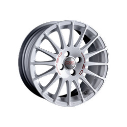   Oz Superturismo WRC 17/8 ET35 White + red lettering   -  www.shumi-shop.com  