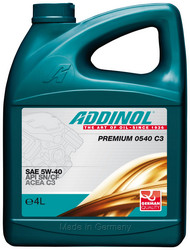 Купить моторное масло Addinol Premium 0540 C3 5W-40, 4л,  в интернет-магазине в Северодвинске