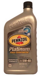    Pennzoil Platinum European Formula 5W-40,   -  