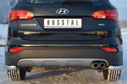 Russtal ЗАЩИТА ЗАДНЕГО БАМПЕРА УГОЛКИ D63 SANTA FE 2012-