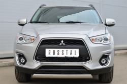 Russtal ЗАЩИТА ПЕРЕДНЕГО БАМПЕРА 75Х42 ОВАЛ ASX 2012