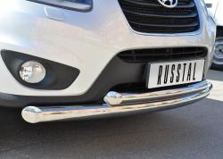 Russtal ЗАЩИТА ПЕРЕДНЕГО БАМПЕРА D63/63 (ДУГА) SANTA FE 2009-2011