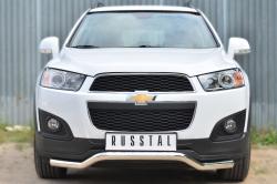 Russtal ЗАЩИТА ПЕРЕДНЕГО БАМПЕРА D63 (ВОЛНА) CHEVROLET CAPTIVA 2013-