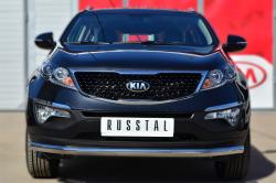 Russtal ЗАЩИТА ПЕРЕДНЕГО БАМПЕРА D63 (СЕКЦИИ) KIA SPORTAGE 2014
