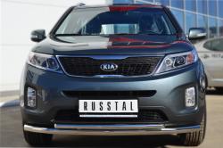 Russtal ЗАЩИТА ПЕРЕДНЕГО БАМПЕРА D63 ( СЕКЦИИ) / D42 (ДУГА) SORENTO 2012-